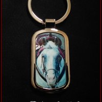 Horse photo keychain