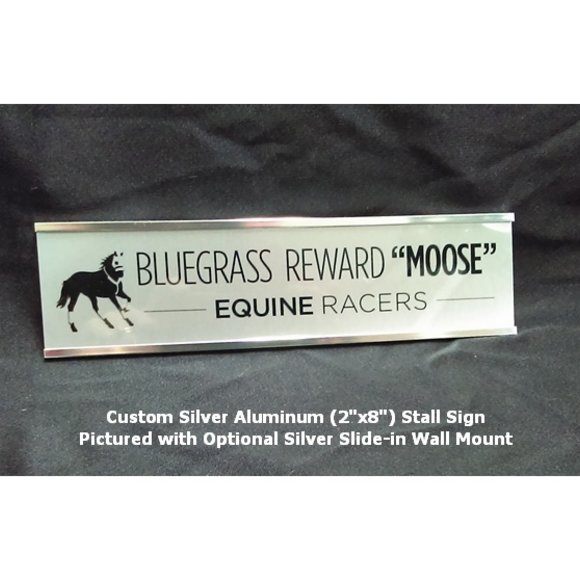 Custom Stall Sign with Wall Mount Holder
