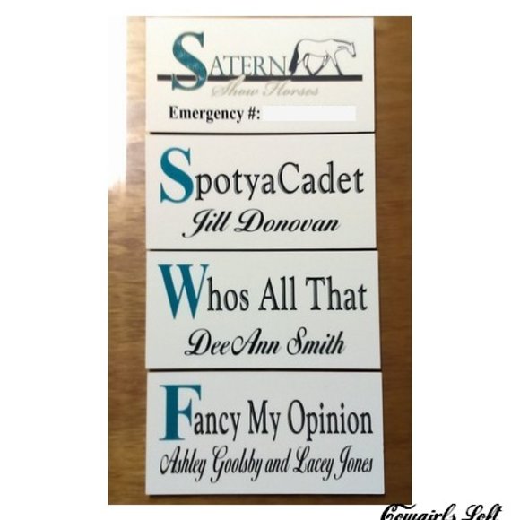Custom Stall Signs