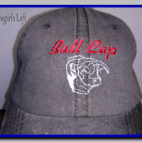 Embroidered Brown Cap BULL CAP w Bull Head front