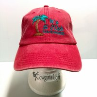 Red embroidered It's 5 O'clock baseball cap
