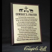 Cowboys Prayer Plaque from Cowgirls Loft
