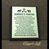 Cowboys Prayer Plaque from Cowgirls Loft