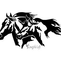 Horse Heads Vinyl Decal