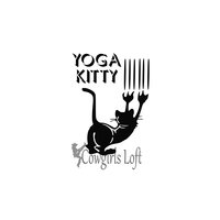 Yoga Kitty cat decal