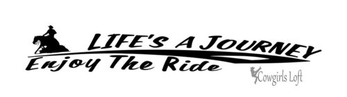 Horse Trailer Stripe Life's A Journey Enjoy The Ride Vinyl Decal striping with R