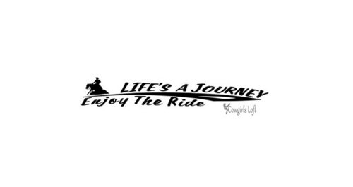 Horse Trailer Stripe Life's A Journey Enjoy The Ride Vinyl Decal striping with R