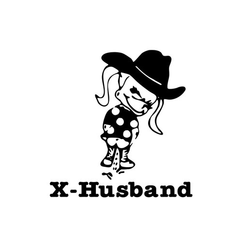 COWGIRL Pee on X-HUSBAND Decal Vinyl