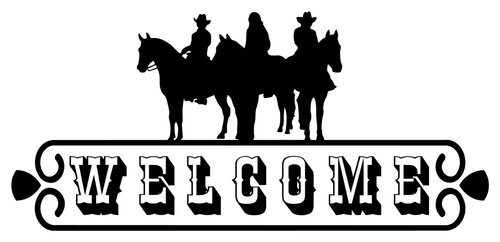 WELCOME SIGN Door Horse Trailer Vinyl Decal