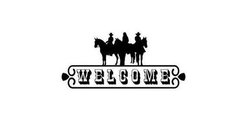 WELCOME SIGN Door Horse Trailer Vinyl Decal