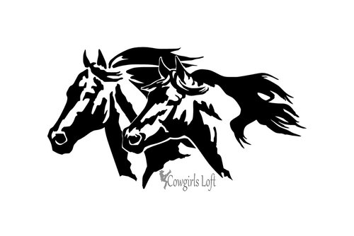 Horse Heads Vinyl Decal