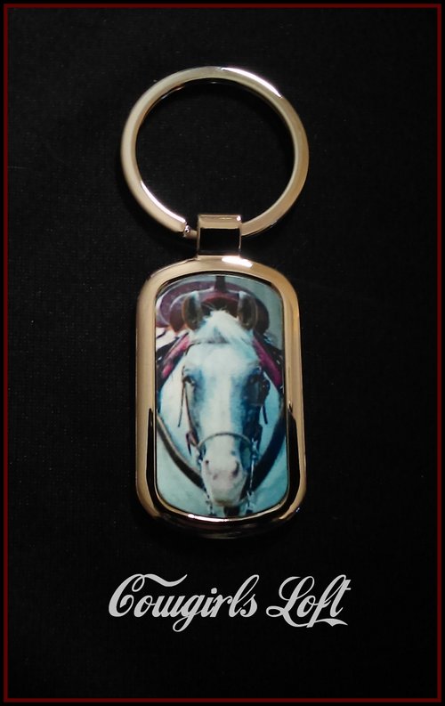 Horse photo keychain