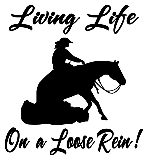 Vehicle Decal - Living Life on a Loose Rein - Cowgirls Loft