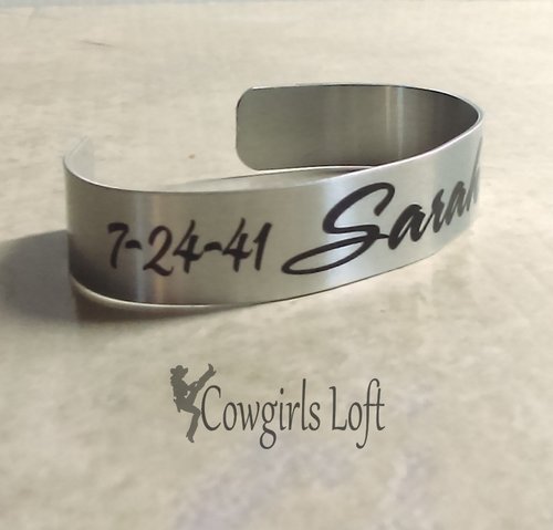 Custom Silver Cuff  Bracelet - 1