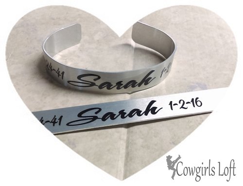 Custom Silver Cuff  Bracelet
