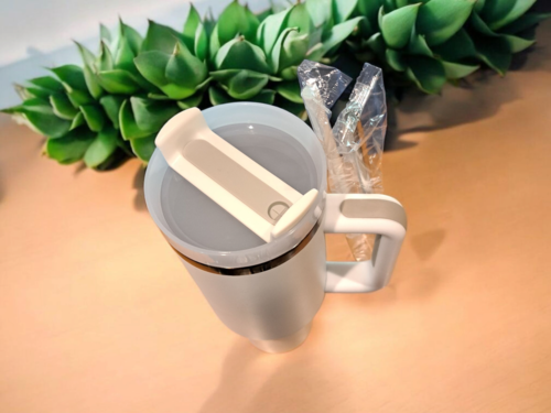 Why Ride - Can't Slide saying White 40oz Tumbler