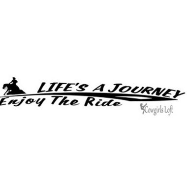 Horse Trailer Stripe Life's A Journey Enjoy The Ride Vinyl Decal striping with R