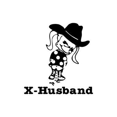 COWGIRL Pee on X-HUSBAND Decal Vinyl