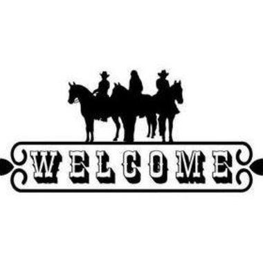 WELCOME SIGN Door Horse Trailer Vinyl Decal