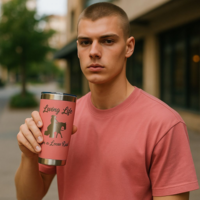 Pink Living Life on a Loose Rein - 20 oz Tumbler